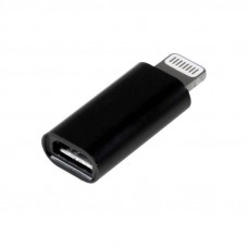 Переходник micro USB на Lightning 8-pin черный