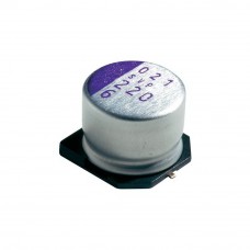 Электролитический полимерный конденсатор SMD 100мкФ 20В, 8*12мм (EVS101M20RD12) HITANO