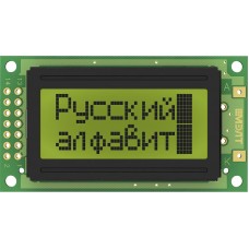 Символьный дисплей MT-08S2A-2YLG-3V0 (0802, зеленый, кирилица)