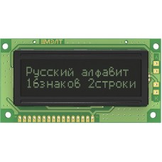 Символьный дисплей MT-16S2H-2VLG (1602, черный, кирилица)