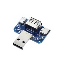 Универсальный переходник (Breakout) MicroUSB Type-c USB-A DIP 2.54mm