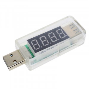 Тестер-индикатор USB зарядных устройств прямой белый