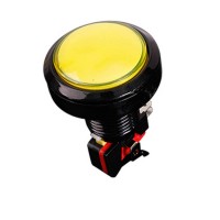 Кнопка без фиксации с подсветкой 45мм, 12В, желтая