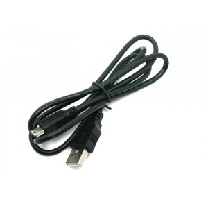 Mini USB дата кабель 70см. черный