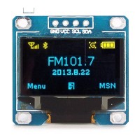 OLED дисплей 0.96" 128x64, I2C желтый и синий