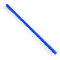 Вилка штыревая PLS-40 (DS1021-1x40), прямая синяя