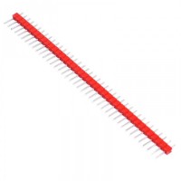 Вилка штыревая PLS-40 (DS1021-1x40), прямая красная
