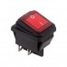 Выключатель клавишный 250V 15А (4с) ON-OFF красный  с подсветкой  ВЛАГОЗАЩИТА  (RWB-507)  REXANT (в упак. 1шт.)