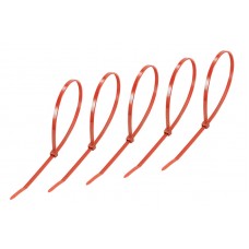Хомут-стяжка нейлоновая REXANT 300x4,8 мм, красная, упаковка 25 шт.