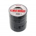 Изолента ПВХ REXANT 19 мм х 25 м, черная, упаковка 5 роликов
