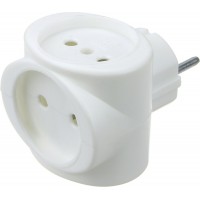 Тройник электрический биметалл 220 В 6 А белый REXANT