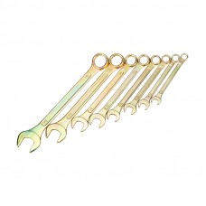 Набор ключей комбинированных REXANT (8-11, 13, 14, 17, 19 мм), 8 шт., желтый цинк 