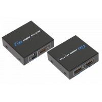 Делитель гнездо HDMI на 2 гнезда HDMI, металл REXANT