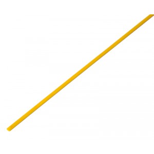 Термоусаживаемая трубка REXANT 1,0/0,5 мм, желтая, 1 м