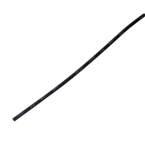 Термоусаживаемая трубка REXANT 1,0/0,5 мм, черная, 1 м