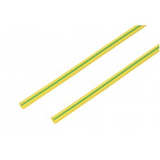 Термоусаживаемая трубка REXANT 6,0/3,0 мм, желто-зеленая, упаковка 50 шт. по 1 м