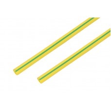 Термоусаживаемая трубка REXANT 10,0/5,0 мм, желто-зеленая, упаковка 50 шт. по 1 м