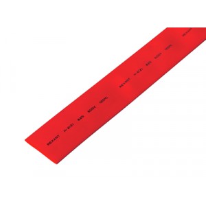 Термоусаживаемая трубка REXANT 25,0/12,5 мм, красная, упаковка 10 шт. по 1 м