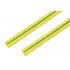 Термоусаживаемая трубка REXANT 35,0/17,5 мм, желто-зеленая, упаковка 10 шт. по 1 м
