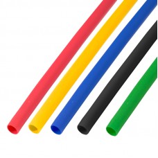 Термоусаживаемые трубки REXANT 6,0/3,0 мм, набор пять цветов, упаковка 50 шт. по 1 м