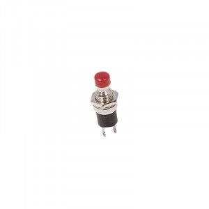 Выключатель-кнопка  металл 220V 2А (2с) (ON)-OFF  Ø7.2  красная  Micro  REXANT