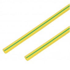 Термоусадочная трубка 8,0/4,0 мм, желто-зеленая, упаковка 50 шт. по 1 м PROconnect