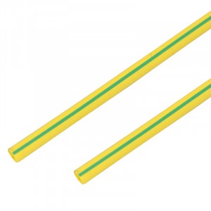 Термоусадочная трубка 8,0/4,0 мм, желто-зеленая, упаковка 50 шт. по 1 м PROconnect