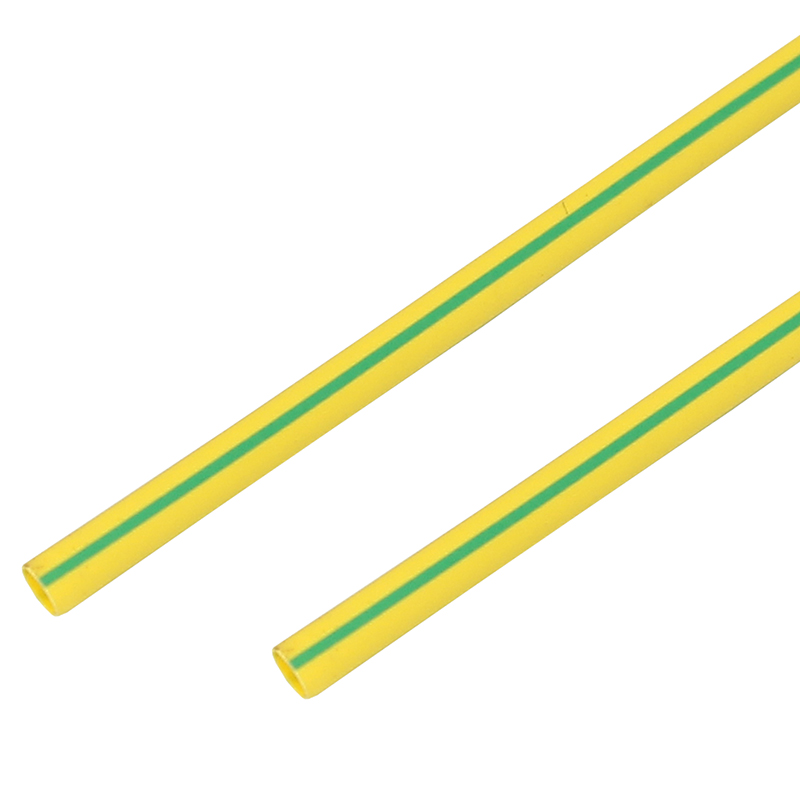 Термоусадочная трубка 10/5,0 мм, желто-зеленая, упаковка 50 шт. по 1 м .