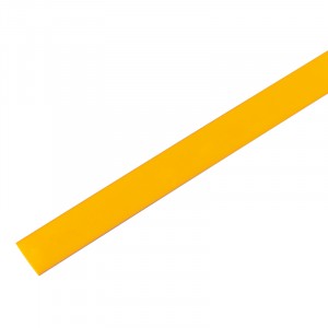 Термоусадочная трубка 12/6,0 мм, желтая, упаковка 50 шт. по 1 м PROconnect