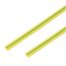 Термоусадочная трубка 12/6,0 мм, желто-зеленая, упаковка 50 шт. по 1 м PROconnect
