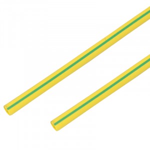Термоусадочная трубка 14/7,0 мм, желто-зеленая, упаковка 50 шт. по 1 м PROconnect