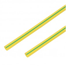 Термоусадочная трубка 25/12,5 мм, желто-зеленая, упаковка 10 шт. по 1 м PROconnect