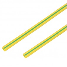 Термоусадочная трубка 30/15 мм, желто-зеленая, упаковка 10 шт. по 1 м PROconnect