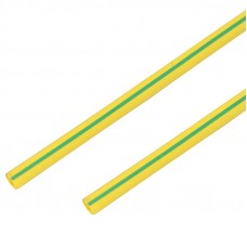 Термоусадочная трубка 40/20 мм, желто-зеленая, упаковка 10 шт. по 1 м PROconnect